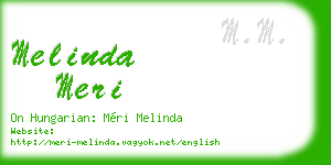 melinda meri business card