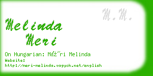 melinda meri business card